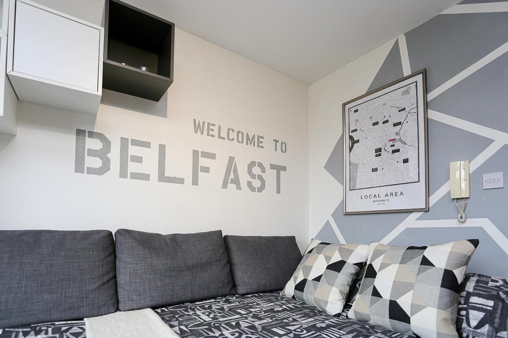 Neat City Apartment - Secure Parking - Wifi - Sleeps 4 - No Parties Belfast Exterior photo